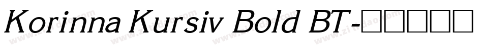 Korinna Kursiv Bold BT字体转换
